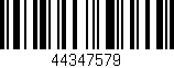 Código de barras (EAN, GTIN, SKU, ISBN): '44347579'