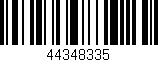 Código de barras (EAN, GTIN, SKU, ISBN): '44348335'