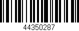 Código de barras (EAN, GTIN, SKU, ISBN): '44350287'