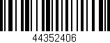 Código de barras (EAN, GTIN, SKU, ISBN): '44352406'