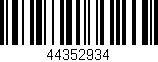 Código de barras (EAN, GTIN, SKU, ISBN): '44352934'