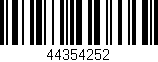 Código de barras (EAN, GTIN, SKU, ISBN): '44354252'
