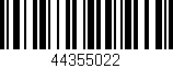Código de barras (EAN, GTIN, SKU, ISBN): '44355022'