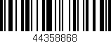 Código de barras (EAN, GTIN, SKU, ISBN): '44358868'
