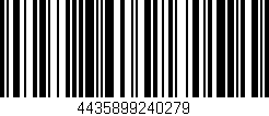 Código de barras (EAN, GTIN, SKU, ISBN): '4435899240279'