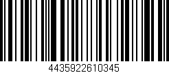 Código de barras (EAN, GTIN, SKU, ISBN): '4435922610345'