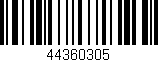 Código de barras (EAN, GTIN, SKU, ISBN): '44360305'