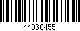 Código de barras (EAN, GTIN, SKU, ISBN): '44360455'