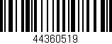 Código de barras (EAN, GTIN, SKU, ISBN): '44360519'
