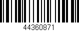 Código de barras (EAN, GTIN, SKU, ISBN): '44360871'