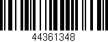 Código de barras (EAN, GTIN, SKU, ISBN): '44361348'