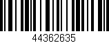Código de barras (EAN, GTIN, SKU, ISBN): '44362635'