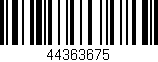 Código de barras (EAN, GTIN, SKU, ISBN): '44363675'