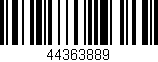 Código de barras (EAN, GTIN, SKU, ISBN): '44363889'