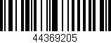 Código de barras (EAN, GTIN, SKU, ISBN): '44369205'