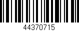 Código de barras (EAN, GTIN, SKU, ISBN): '44370715'