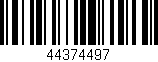 Código de barras (EAN, GTIN, SKU, ISBN): '44374497'