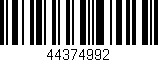 Código de barras (EAN, GTIN, SKU, ISBN): '44374992'