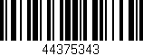 Código de barras (EAN, GTIN, SKU, ISBN): '44375343'