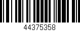 Código de barras (EAN, GTIN, SKU, ISBN): '44375358'