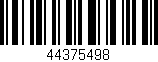 Código de barras (EAN, GTIN, SKU, ISBN): '44375498'