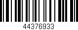 Código de barras (EAN, GTIN, SKU, ISBN): '44376933'