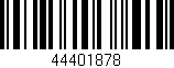 Código de barras (EAN, GTIN, SKU, ISBN): '44401878'