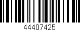 Código de barras (EAN, GTIN, SKU, ISBN): '44407425'