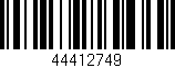 Código de barras (EAN, GTIN, SKU, ISBN): '44412749'