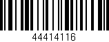 Código de barras (EAN, GTIN, SKU, ISBN): '44414116'