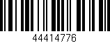 Código de barras (EAN, GTIN, SKU, ISBN): '44414776'