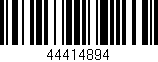 Código de barras (EAN, GTIN, SKU, ISBN): '44414894'