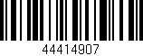 Código de barras (EAN, GTIN, SKU, ISBN): '44414907'