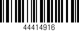 Código de barras (EAN, GTIN, SKU, ISBN): '44414916'
