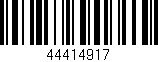 Código de barras (EAN, GTIN, SKU, ISBN): '44414917'