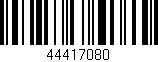 Código de barras (EAN, GTIN, SKU, ISBN): '44417080'