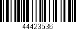 Código de barras (EAN, GTIN, SKU, ISBN): '44423536'