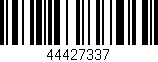 Código de barras (EAN, GTIN, SKU, ISBN): '44427337'