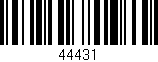 Código de barras (EAN, GTIN, SKU, ISBN): '44431'
