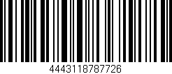 Código de barras (EAN, GTIN, SKU, ISBN): '4443118787726'