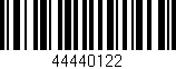 Código de barras (EAN, GTIN, SKU, ISBN): '44440122'