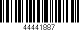 Código de barras (EAN, GTIN, SKU, ISBN): '44441887'