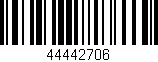 Código de barras (EAN, GTIN, SKU, ISBN): '44442706'