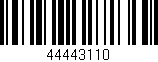 Código de barras (EAN, GTIN, SKU, ISBN): '44443110'