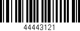 Código de barras (EAN, GTIN, SKU, ISBN): '44443121'