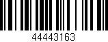 Código de barras (EAN, GTIN, SKU, ISBN): '44443163'