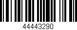 Código de barras (EAN, GTIN, SKU, ISBN): '44443290'