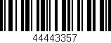 Código de barras (EAN, GTIN, SKU, ISBN): '44443357'