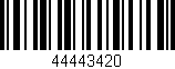 Código de barras (EAN, GTIN, SKU, ISBN): '44443420'