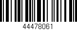 Código de barras (EAN, GTIN, SKU, ISBN): '44478061'